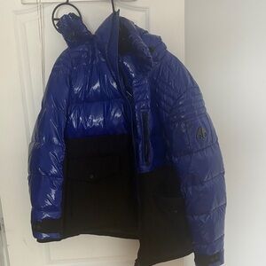 Blue and Black Bomber Jacket